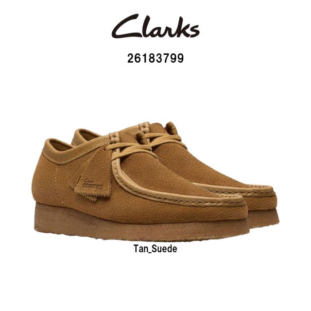 CLARKS(クラークス)メンズ ワラビー シューズ ローカット レースアップ モカシン タン スエード ブラウン クレープソール カジュアル WALLABEE 26183799