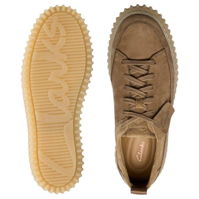 CLARKS(クラークス)メンズ トーヒル レース スニーカー レースアップ シューズ 厚底 リブソール ダークサンド ブラウン ヌバック TORHILL LACE 26184418_3
