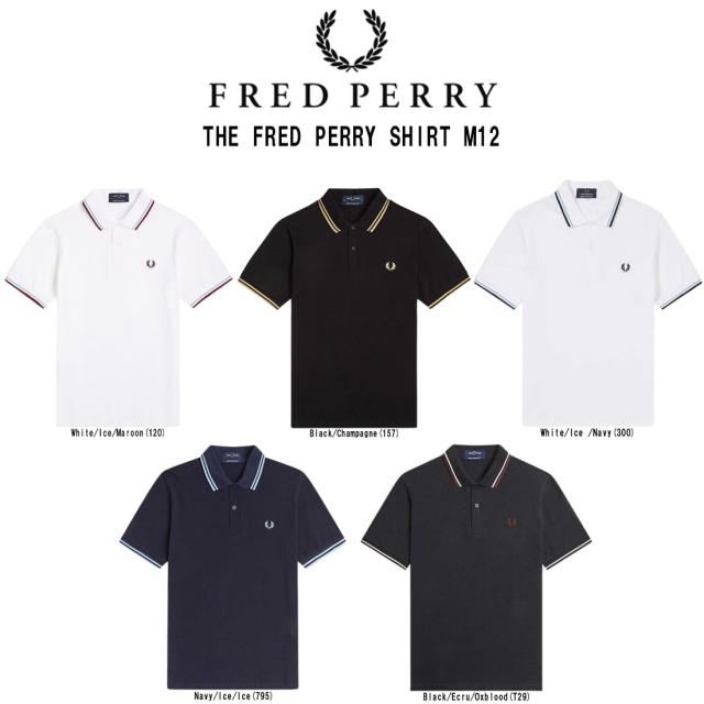 FRED PERRY(フレッドペリー)ポロシャツ ボックスフィット 刺しゅう ロゴ コットン ピケ 半袖 ライン カジュアル ストリート メンズ THE FRED PERRY SHIRT M12