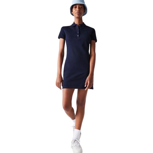 LACOSTE(ラコステ)ワンピース 半袖 ポロシャツ コットン ストレッチ スリム 鹿の子 ピケ ロゴ ワンポイント ミニ丈 カジュアル レディース EF5473_4