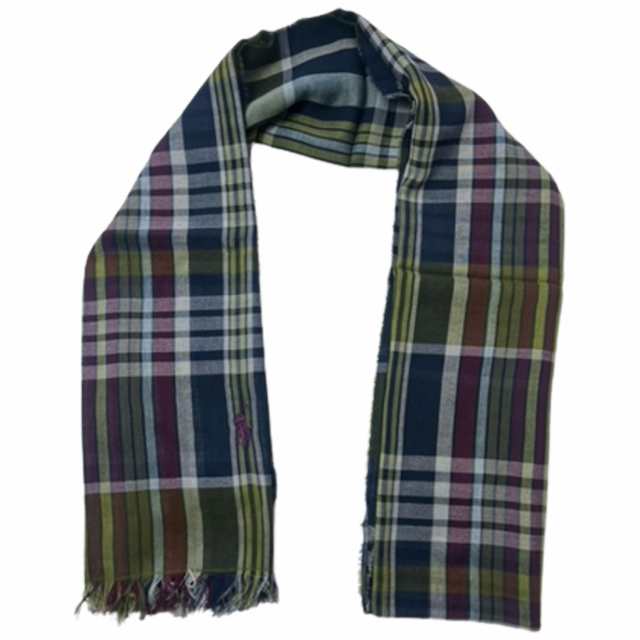Ralph Lauren RRL ウールストール 青系チェック