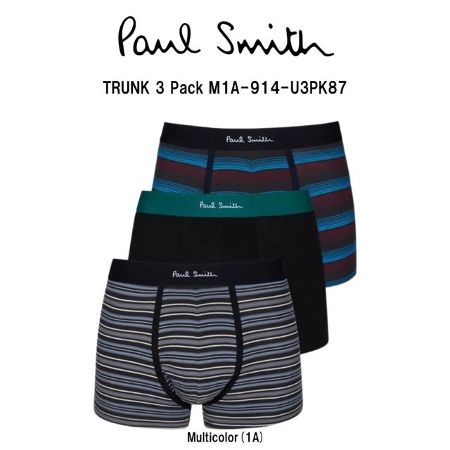 Paul Smith(ポールスミス)ボクサーパンツ コットン ストレッチ 前閉じ 3枚組 セット ロゴ アソート 総柄 メンズ 下着 インナー TRUNK M1A-914-U3PK87 6,848円