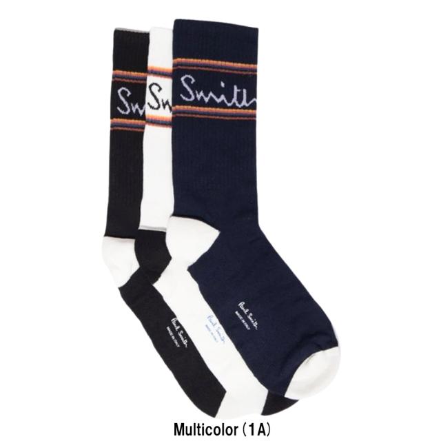 Paul Smith(ポールスミス)メンズ ソックス ロゴ ストライプ ライン リブ 3足組 靴下 男性用 ギフト プレゼント 箱入り 3Pack M1A-SOCK-GF639_1