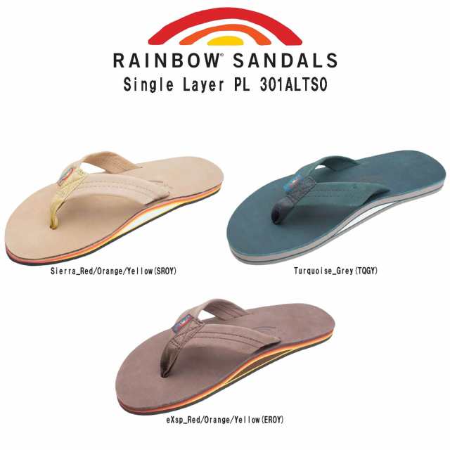 RAINBOW SANDALS(レインボーサンダル)ビーチサンダル シングルレイヤー 薄底 スリッパ ヌバックレザー サーファー メンズ 靴 男性用 Single Layer PL 301ALTS0