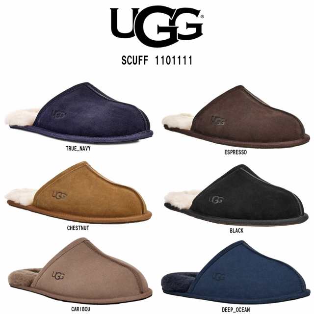 UGG(アグ)ムートン スリッパ スリッポン サンダル ルームシューズ スエード 屋内 リラックス カジュアル スカッフ メンズ 男性用 靴 M SC