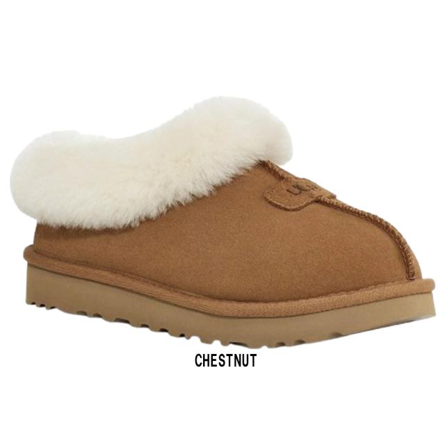 UGG(アグ)レディース タゼット スリッポン クロッグ 羊肉 ボア 家庭用スリッパ スエードクロス ふわふわ 厚底 シューズ ロゴタイプ 御部屋シューズ W TAZZETTE 1134810