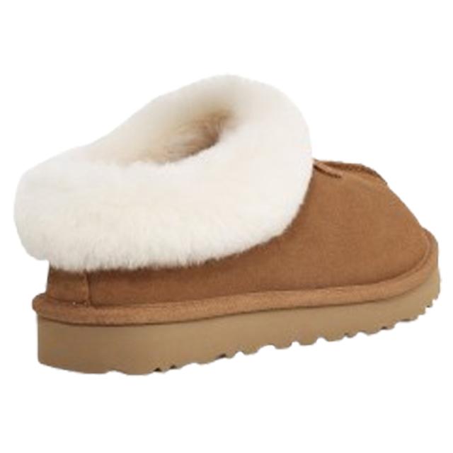 UGG(アグ)レディース タゼット スリッポン クロッグ 羊肉 ボア 家庭用スリッパ スエードクロス ふわふわ 厚底 シューズ ロゴタイプ 御部屋シューズ W TAZZETTE 1134810
