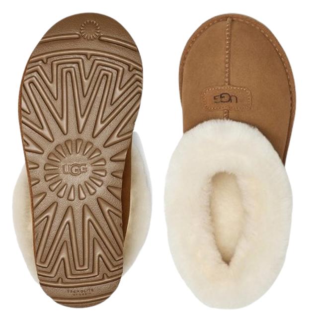 UGG(アグ)レディース タゼット スリッポン クロッグ 羊肉 ボア 家庭用スリッパ スエードクロス ふわふわ 厚底 シューズ ロゴタイプ 御部屋シューズ W TAZZETTE 1134810