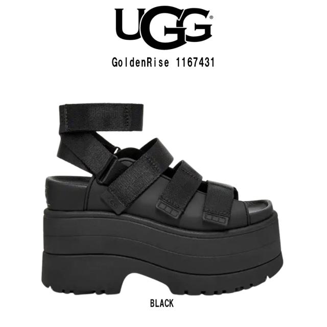 (SALE)UGG(アグ)レディース ゴールデンライズ サンダル 厚底 プラットフォーム 3WAY ストラップ 取り外し 調整可能 ヒール シューズ W GoldenRise 1167431