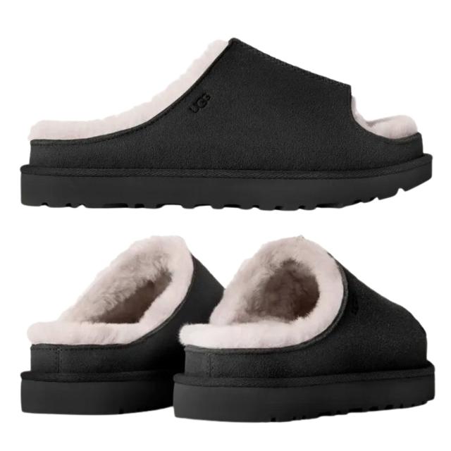 UGG(アグ)レディース グリーンポート スライド サンダル スエード シープスキン ツインシーム ふわふわ 屋内外兼用 リラックス W Greenport Slide 1167610_2