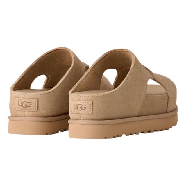 (SALE)UGG(アグ)レディース ゴールデンはやりっ子 ご機嫌 カットアウト 横すべり サンダル スリッポン 厚底 スエードクロス W GOLDENSTAR HI CUTOUT SLIDE 1175132