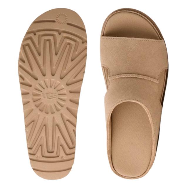 (SALE)UGG(アグ)レディース ゴールデンはやりっ子 ご機嫌 カットアウト 横すべり サンダル スリッポン 厚底 スエードクロス W GOLDENSTAR HI CUTOUT SLIDE 1175132