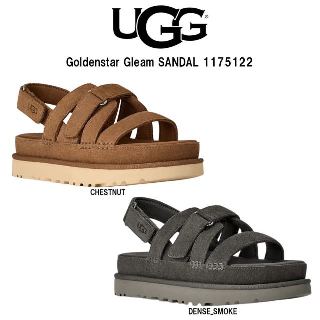 (SALE)UGG(アグ)レディース ゴールデンはやりっ子 グリーム サンダル スエードクロス なめし革 同盟罷業一巡り 調節する能力のある 厚底 プラットホーム ロゴタイプ 軽さ EVA 御上さん用 1175122