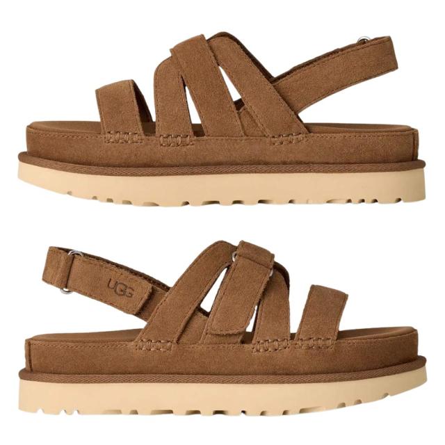(SALE)UGG(アグ)レディース ゴールデンはやりっ子 グリーム サンダル スエードクロス なめし革 同盟罷業一巡り 調節する能力のある 厚底 プラットホーム ロゴタイプ 軽さ EVA 御上さん用 1175122