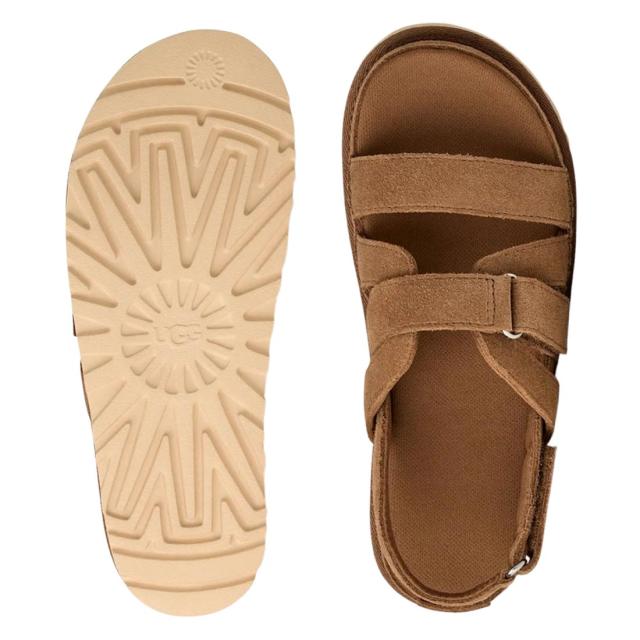 (SALE)UGG(アグ)レディース ゴールデンはやりっ子 グリーム サンダル スエードクロス なめし革 同盟罷業一巡り 調節する能力のある 厚底 プラットホーム ロゴタイプ 軽さ EVA 御上さん用 1175122