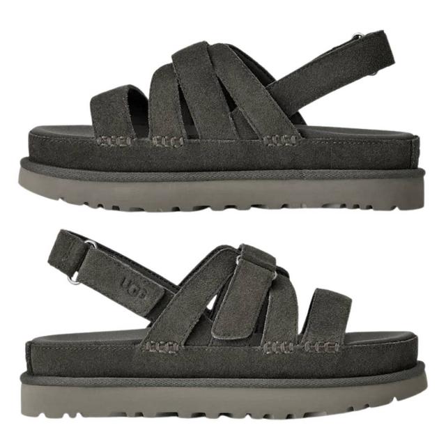 (SALE)UGG(アグ)レディース ゴールデンはやりっ子 グリーム サンダル スエードクロス なめし革 同盟罷業一巡り 調節する能力のある 厚底 プラットホーム ロゴタイプ 軽さ EVA 御上さん用 1175122