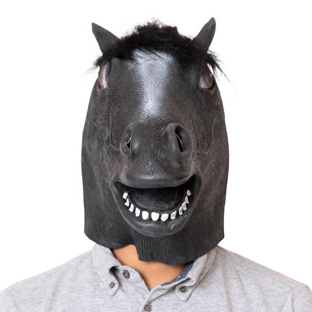 ラバーマスク 黒馬 仮装 変装 リアル おもしろ マスク ジョーク 爆笑 宴会 コスプレ パーティグッズ うま 馬 ウマ 午の通販はau Pay マーケット やるcan