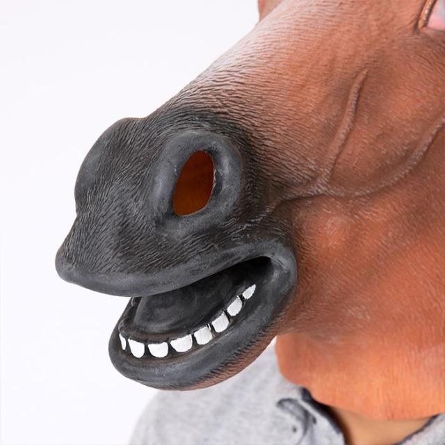 ラバーマスク 茶馬 仮装 変装 リアル おもしろ マスク ジョーク 爆笑 宴会 コスプレ パーティグッズ うま 馬 ウマ 午の通販はau Pay マーケット やるcan