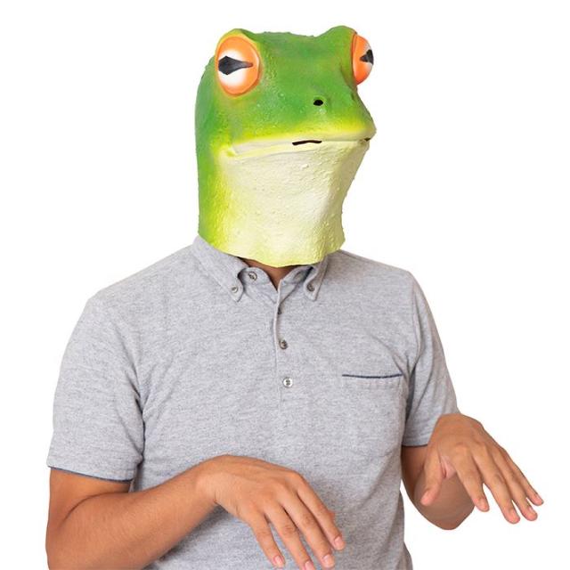 ラバーマスク カエル 仮装 変装 リアル おもしろ マスク ジョーク 爆笑 宴会 コスプレ パーティグッズ 蛙 かえる Frogの通販はau Pay マーケット やるcan