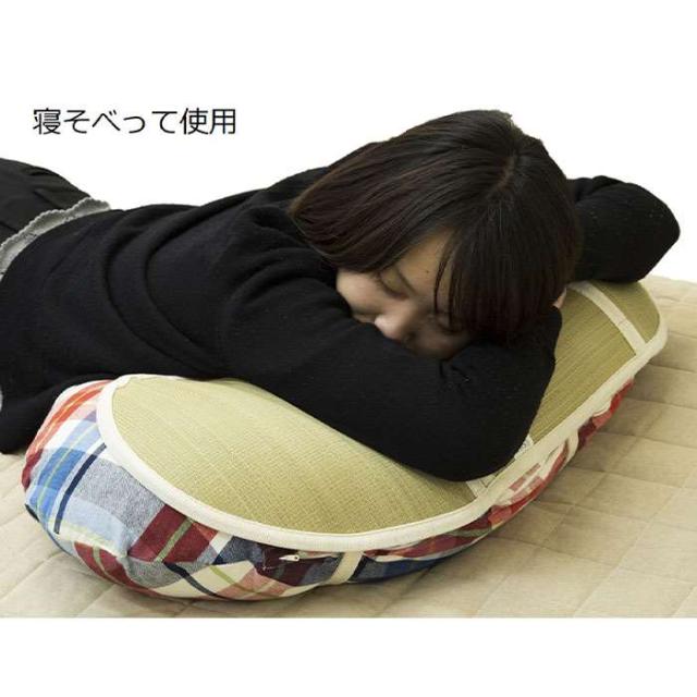 代引不可 クッション 五体さらっとクッション 約48×80cm くつろぎ サポート よりかかりクッション い草カバーつき  IKEHIKO 7712400_5