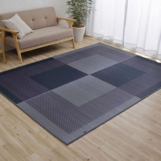北海道・沖縄・離島配送不可 代引不可 ラグ い草ラグ 正方形 191ｘ250cm 夏用 い草 シンプル 裏面い草タイプ 高品質 国産い草ラグ 市松模様 IKEHIKO MNG191250の通販は