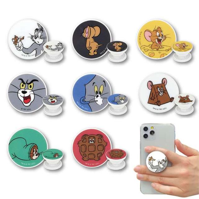 スマホグリップ スマートフォンアクセサリー トムアンドジェリー 映画 Pocopoco 貼り付けタイプ ハンドグリップ 丸型 グルマンディーズ の通販はau Pay マーケット やるcan