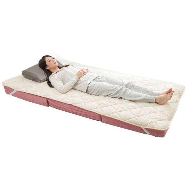 オーラ岩盤マット極 セミダブル 敷きパッド ベッドパッド 敷布団パッド セミダブルサイズ 120ｘ200cm 日本製 あったか 冷え対策 マット 富士パックス h1003の通販は