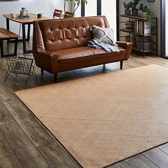 北海道・沖縄・離島配送不可 代引不可 籐 敷 マット あじろ織り 約90×180cm リビングラグ カーペット 自然素材 アジアン ラタン ひんやり インドネシア産 IKEHIKO 5209760の通販は