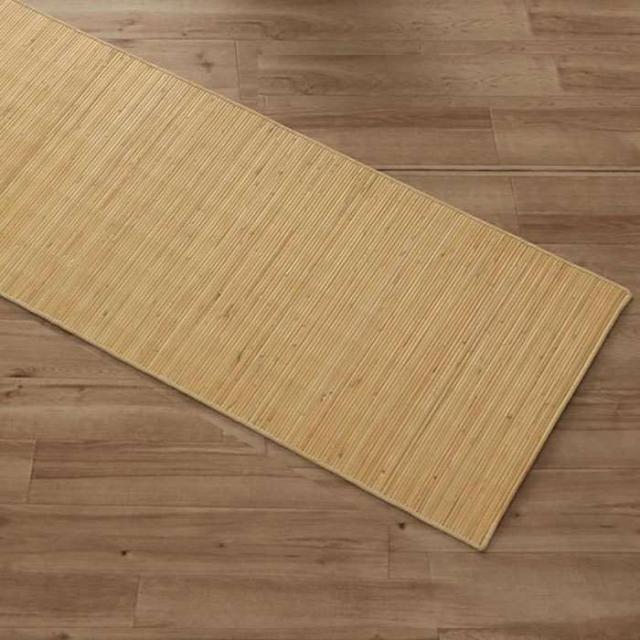 北海道・沖縄・離島配送不可 代引不可 籐 マット むしろ 約80×240cm 廊下マット ロングマット 自然素材 ひんやり インドネシア産 IKEHIKO 5202120