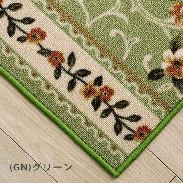 代引不可 カーペット ラグ 廊下敷き 約79×440cm ナイロンカーペット 花柄 撥水加工 79cm幅 速乾 エレガント インテリア 廊下カーペット IKEHIKO HSKY79440_7