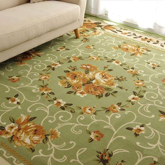 北海道・沖縄・離島配送不可 代引不可 カーペット ラグ ナイロンカーペット 江戸間8畳 約352×352cm 花柄 撥水カーペット 速乾 エレガント インテリア 敷 裏面不織布  IKEHIKO HSKY352352の通販は