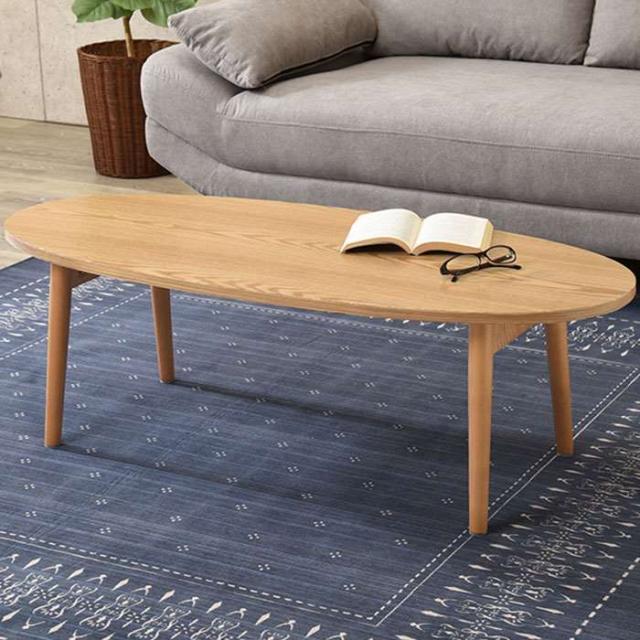 北海道・沖縄・離島配送不可 代引不可 テーブル 折りたたみ 折れ脚テーブル オーバル 110ｘ48cm 天然木 センターテーブル 楕円形 インテリア おしゃれ HAGIHARA MT-6422の通販は