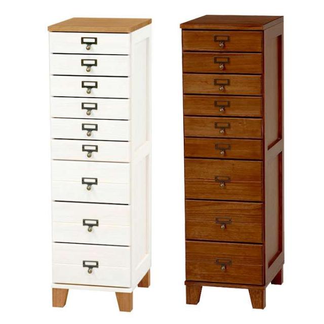 北海道・沖縄・離島配送不可 代引不可 チェスト 引き出し 収納 タンス 9段 A4収納可 書類チェスト 書斎 テレワーク 在宅ワーク HAGIHARA MCH-6161の通販は