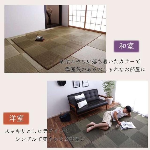 代引不可 ラグ 長方形 国産 ブラウン 約191×300cm 日本製 ナチュラルスタイル い草 消臭 抗菌防臭 滑り止め 防炎 IKEHIKO DXNA300_1
