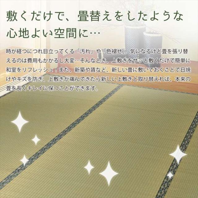 北海道・沖縄・離島送りとどける不可 代引不可 い草引っ敷き 白馬 はくば 286ｘ286糎 本間4.5畳 イ草引っ敷き 上敷き 撥水産業 お取りつくろう飾り気の無い HAGIHARA 142736645