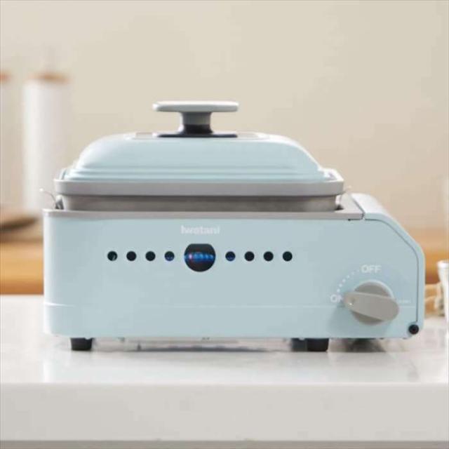 即納 カセットガスホットプレート ミニマル minimaru 日本製 ブルーグレー カセットフー コードレス ホットプレート アウトドア BBQ コンパクト おしゃれ かわいい 岩谷 CB-JHP-1の通販は 7,891円