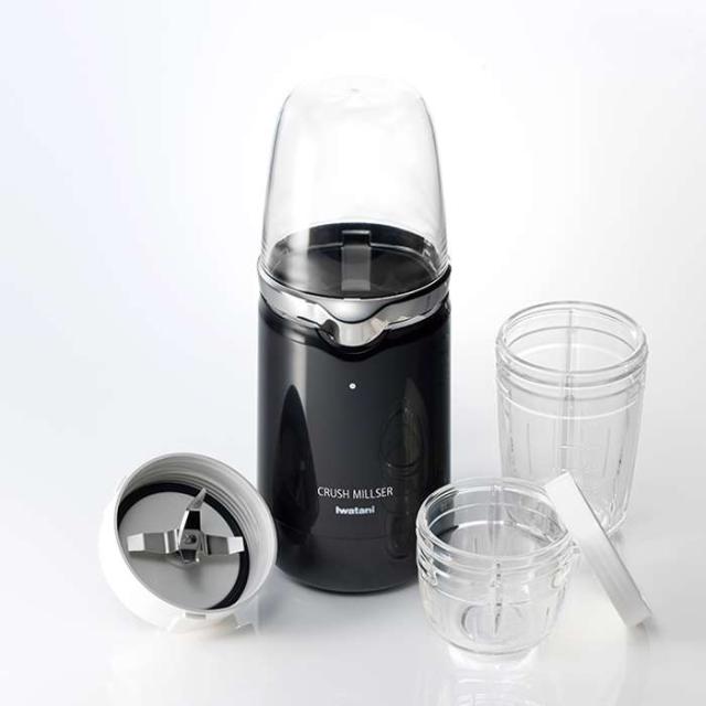 北海道・沖縄・離島配送不可 代引不可 クラッシュミルサー 4枚刃 ナッツ類も粉砕可 高機能ミルミキサー レンジ加熱OK ガラス容器  イワタニ IFM-CR22G