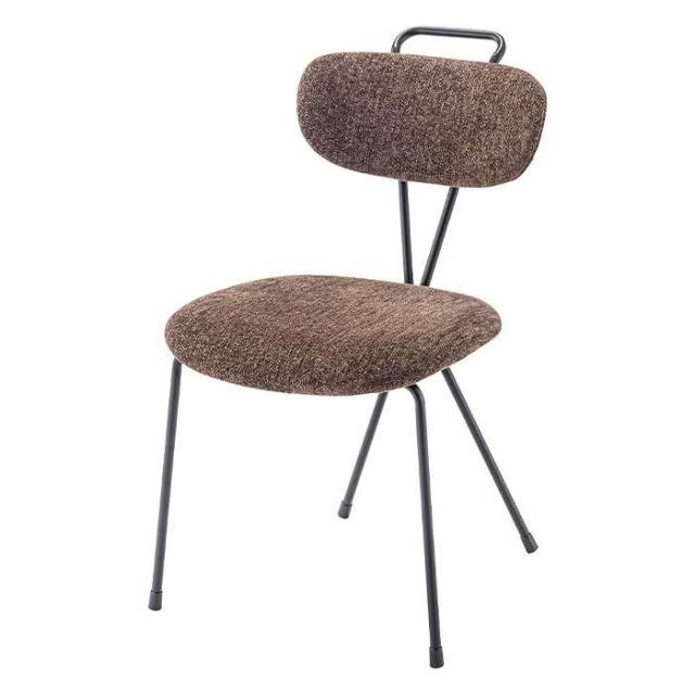 北海道・沖縄・離島配送不可 代引不可 チェア 椅子 ダークブラウン デザインチェア スチール脚 取っ手付き インテリア 家具 おしゃれ 東谷 PC-83DBRの通販は