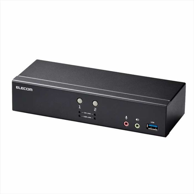 即納 代引不可 切替器 パソコン切替器 KVM DP・2ポート 2台切替 エレコム KVM-NDUS2