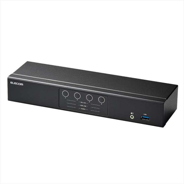 即納 代引不可 切替器 パソコン切替器 KVM HDMI・4ポート 4台切替 エレコム KVM-NHUS4