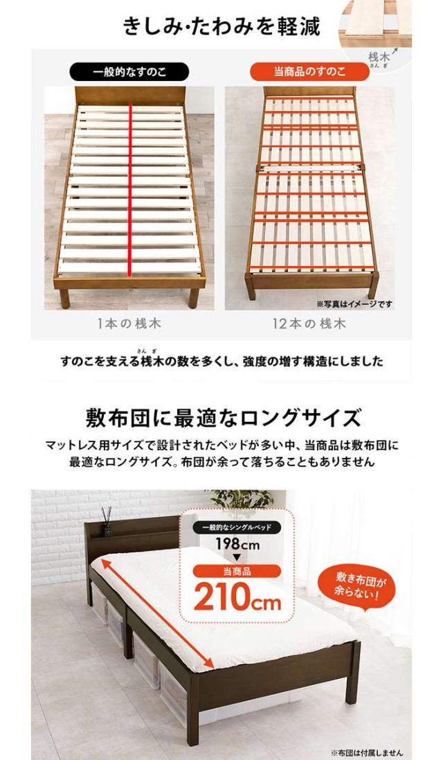 北海道・沖縄・離島配送不可 代引不可 組立簡単 シングルベッド ネジなし 工具不要 すのこベッド ベッドフレーム HAGIHARA MB-5096S