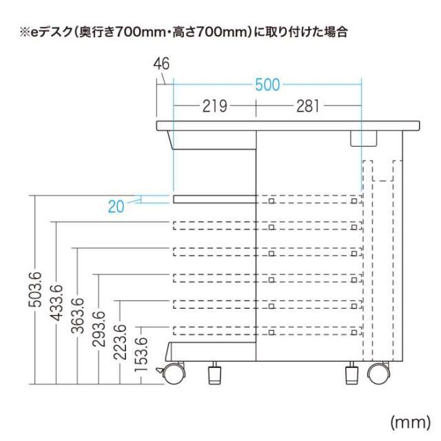 代引不可 eデスクシリーズ用 中棚 W900mm用 グレー D500mm 中棚 オプション パーツ サンワサプライ EN-905GY_1