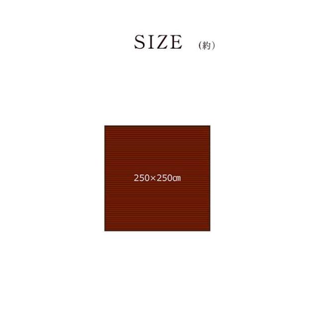 代引不可 竹 ラグ カーペット 約250×250cm 無地 糸なしタイプ 自然素材 丈夫 ひんやり IKEHIKO UNV250250_8
