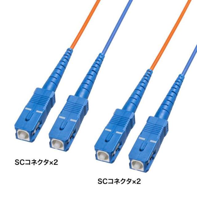 代引不可 コード集合型光ファイバケーブル（シングルモード、SC×2-SC×2、100m） サンワサプライ HKB-CSSCSC1-100