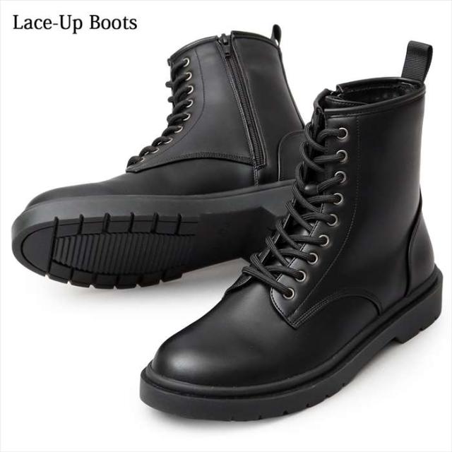 メンズ レースアップブーツ ブラック LACE UP BOOTS メンズサイズ メンズブーツ  glabella glbb-311-*-BKの通販は 6,072円