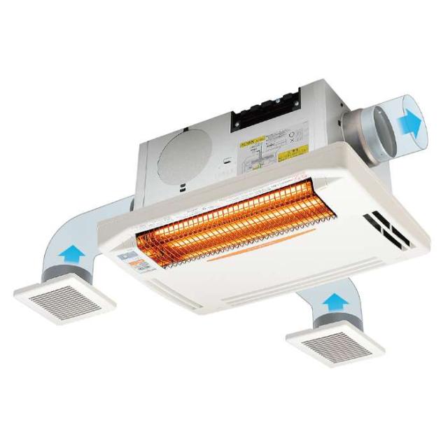 浴室換気乾燥暖房機 100V 天井取り付けタイプ 2〜3室 リモコン付 グラファイトヒーター搭載 高須産業 BF-563RGD