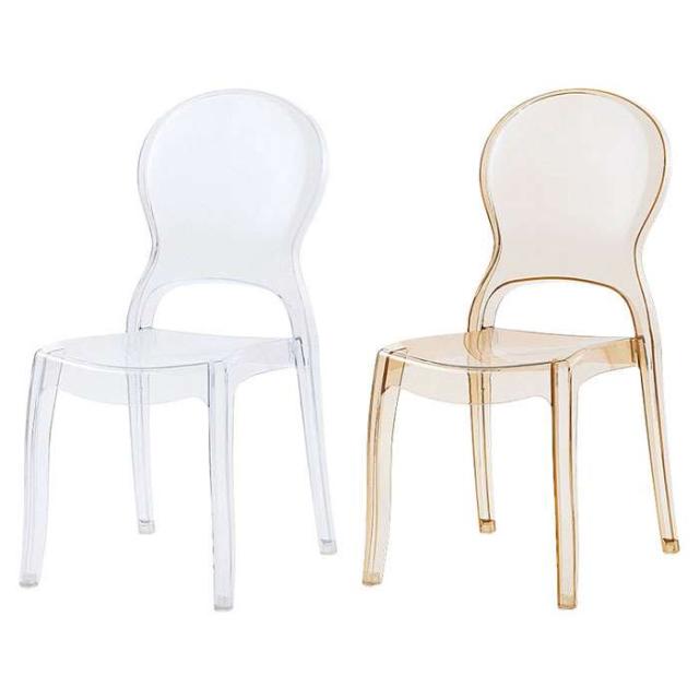 北海道・沖縄・離島配送不可 代引不可 クラルテチェア クリアチェア 軽量 クリアカラー 椅子 チェア 透明 東谷 PC-990