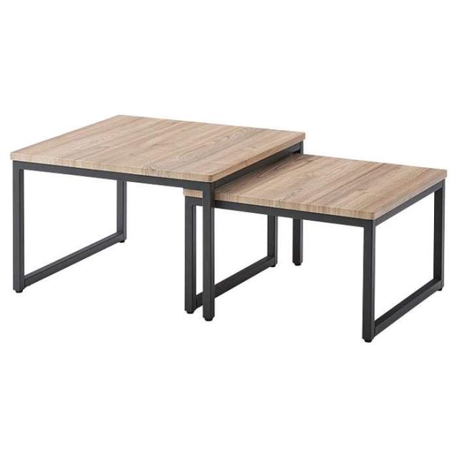 北海道・沖縄・離島配送不可 代引不可 ネストテーブル センターテーブル 正方形 スクエア 重ね ダブル 東谷 MIP-15DGY