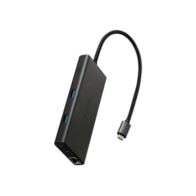 代引不可 USB Type-C ドッキングステーション 10-in-1 ハブ PD 85W出力 急速充電 USB-C ×2 USB-A ×4 HDMI ×1 SD+microSD ×1 RJ45 ×1 ブラック エレコム DST-100BPBK_7