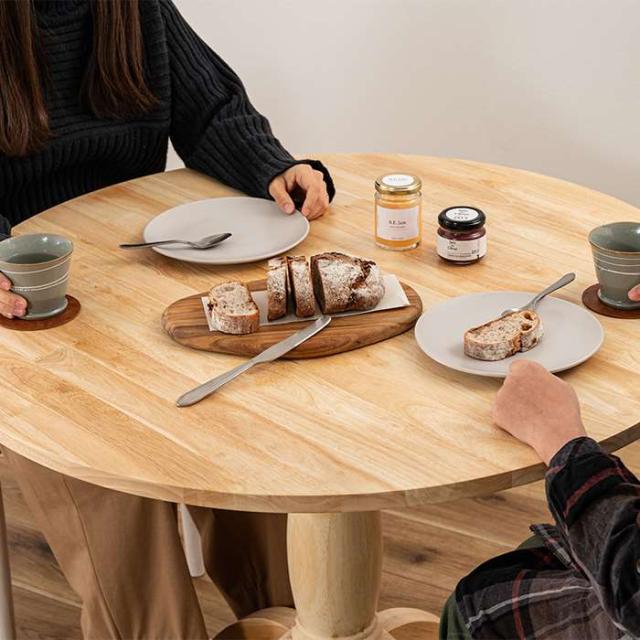 北海道・沖縄・離島配送不可 代引不可 ダイニングテーブル 天然木 ラウンド 円型 カントリースタイル テーブル 家具 インテリア 東谷 VET-221NAの通販は